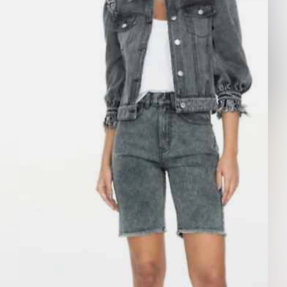 Generation Love Freya Crystal Denim Shorts Washed Black NWT New S